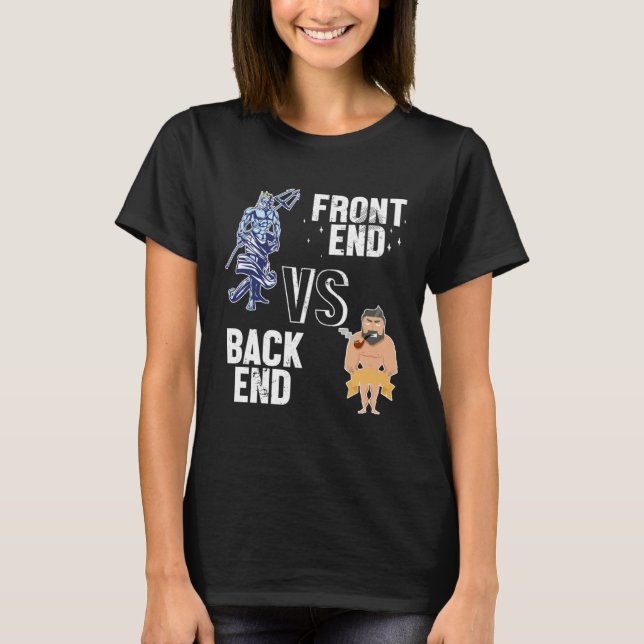 Camiseta Backend vs Frontend Developer Engineer Software De (Anverso)