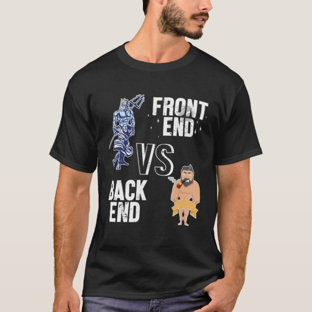 Camiseta Backend vs Frontend Developer Engineer Software De (Anverso)
