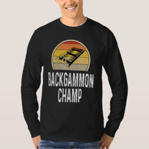Camiseta Backgammon Champ Boardgame Board Game Player Retro