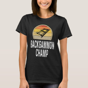 Camiseta Backgammon Champ Boardgame Board Game Player Retro