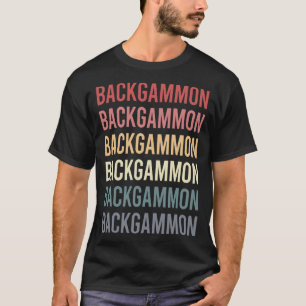 Camiseta Backgammon de texto retro