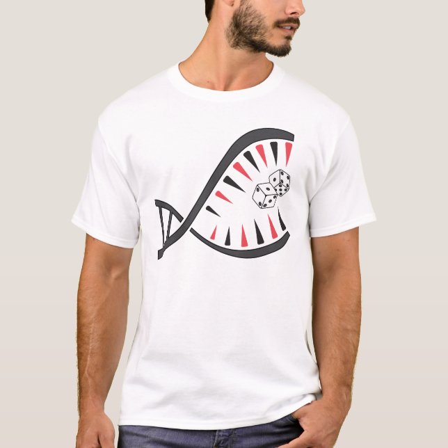 Camiseta Backgammon DNA Piranha - Diseño único de un juego  (Anverso)