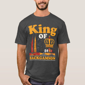 Camiseta Backgammon Jugador Estrategia Mesa juego de dados