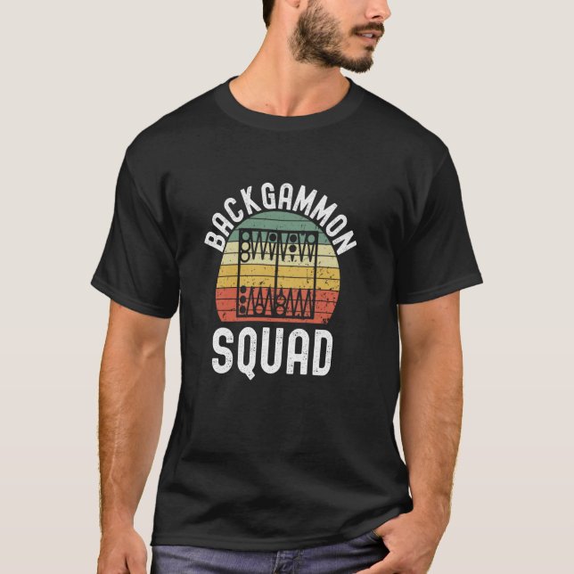 Camiseta Backgammon Squad Funny Club del jugador de Backgam (Anverso)