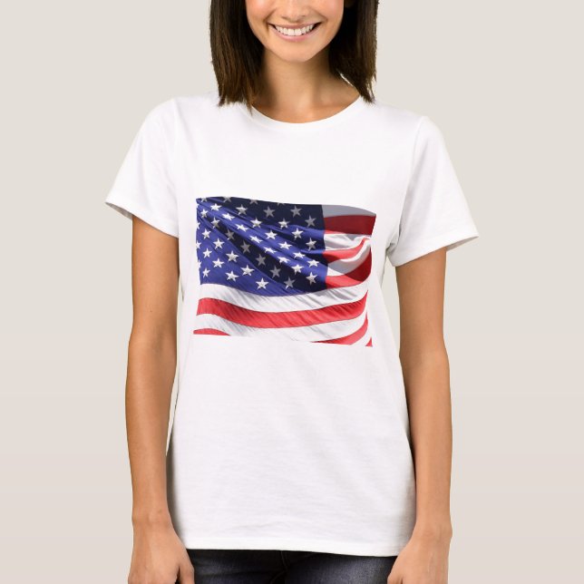 Camiseta BAckground de la Bandera de Estados Unidos (Anverso)