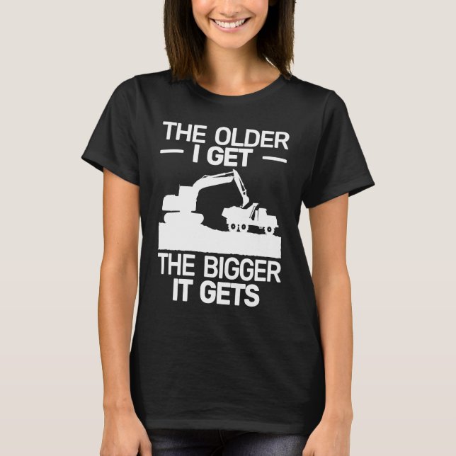 Camiseta backhoe heavy work  for men heavy equipment operat (Anverso)