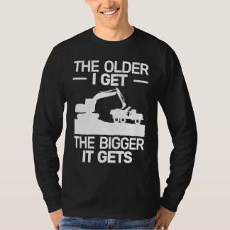 Camiseta backhoe heavy work for men heavy equipment operat