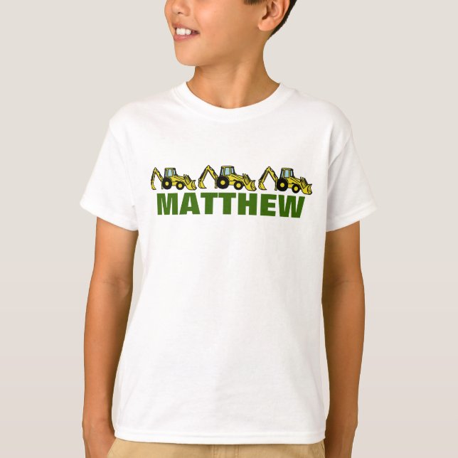 Camiseta Backhoes para Matthew (Anverso)