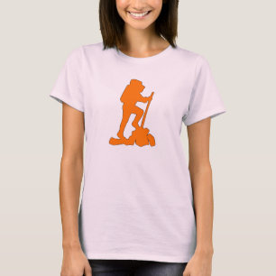 Camiseta Backpacker del diseño gráfico del emblema de la