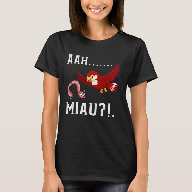 Camiseta Backprint Ääh Meau y Worm and Bird (Anverso)