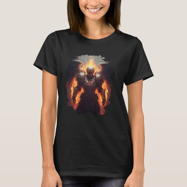 Camiseta Backprint Angel of Fire with Flames of Hell (Anverso)