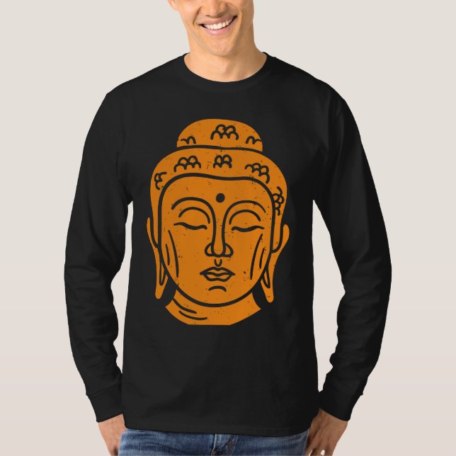 Camiseta Backprint Buddha Head Buddhist Wisdom (Anverso)