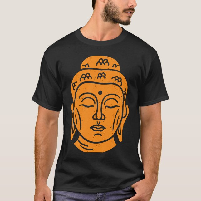 Camiseta Backprint Buddha Head Buddhist Wisdom (Anverso)