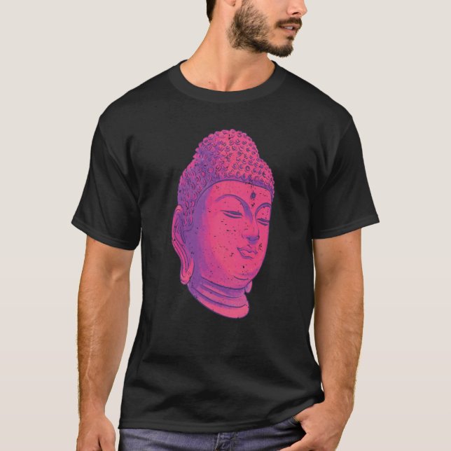 Camiseta Backprint Buddha head holiness and chakra (Anverso)