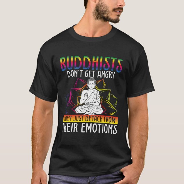 Camiseta Backprint Buddhists Don Get Angry Buddhist (Anverso)