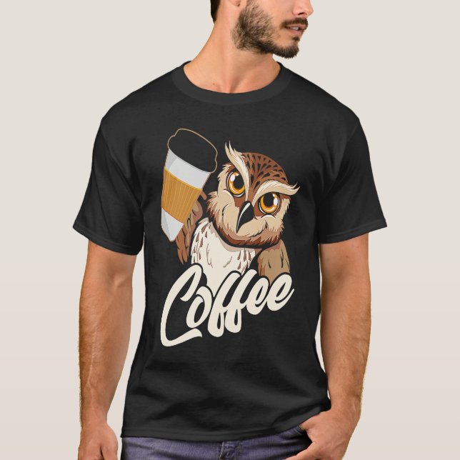 Camiseta Backprint Coffee Owl (Anverso)