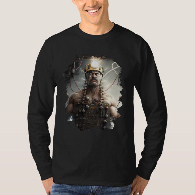 Camiseta Backprint  electrician and electronics engineer  1 (Anverso)