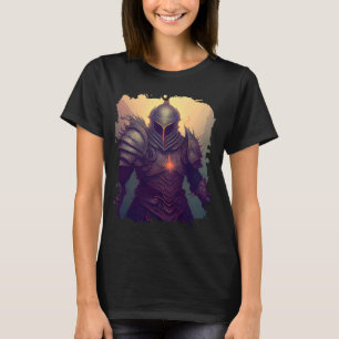 Camiseta Backprint Épic fantasy caballero héroe a la sombra