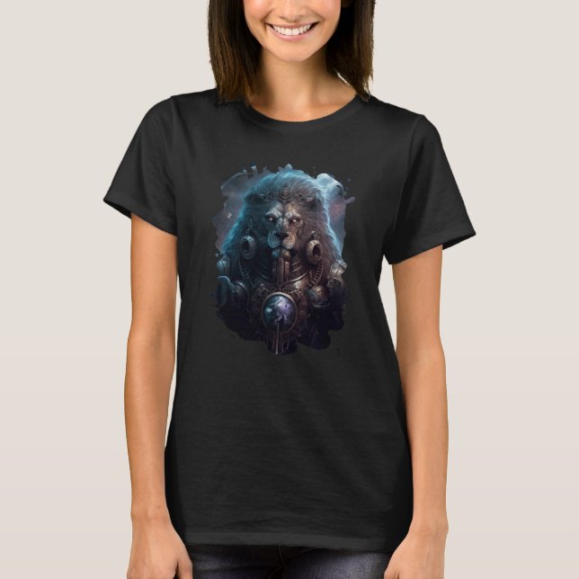 Camiseta Backprint Epic Leo the zodiac sign of strength  2 (Anverso)