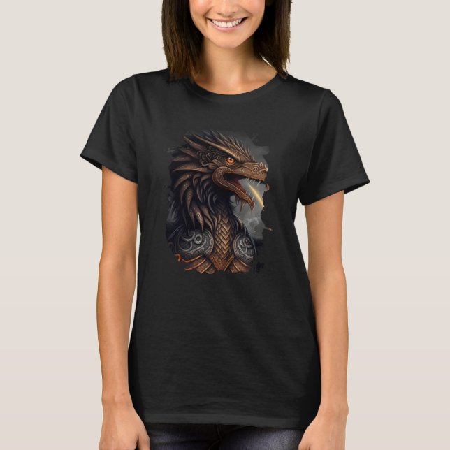 Camiseta Backprint Fire breathing eagle of freedom and stre (Anverso)