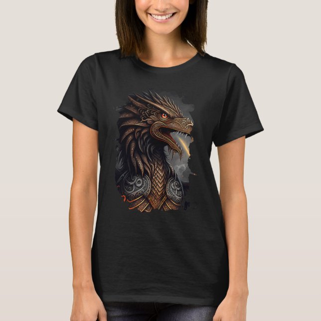 Camiseta Backprint Fire breathing eagle of freedom and stre (Anverso)