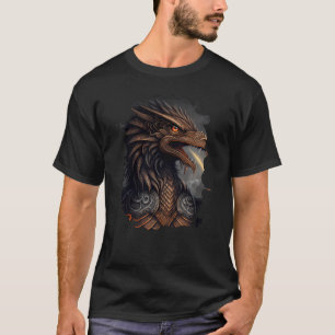 Camiseta Backprint Fuego respirando águila de libertad y re