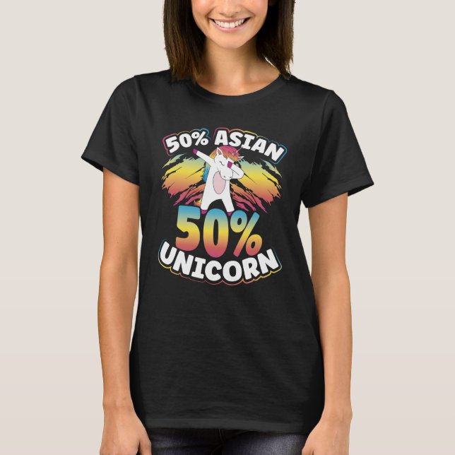 Camiseta Backprint Half Asian Half Unicorn For Asian (Anverso)