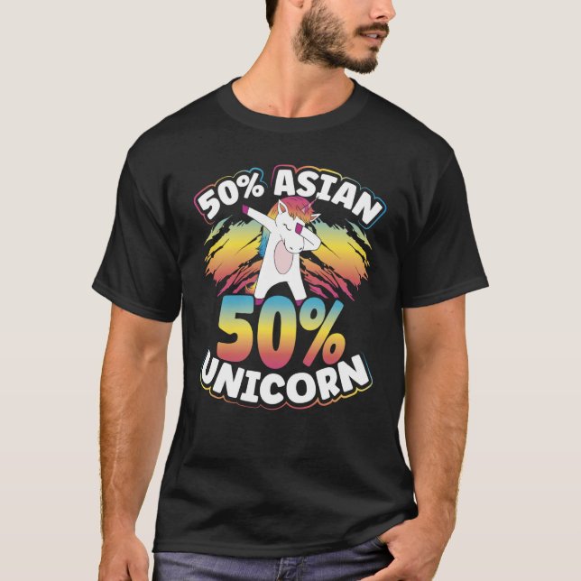 Camiseta Backprint Half Asian Half Unicorn For Asian (Anverso)