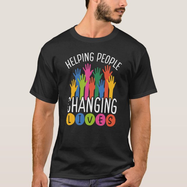 Camiseta Backprint Helping People Volunteer (Anverso)