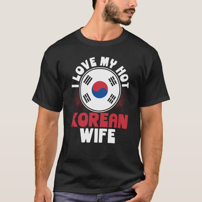 Camiseta Backprint I Love My Hot Korean Wife (Anverso)