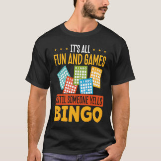 Camiseta Backprint It S All Fun And Games Until Someone Yel