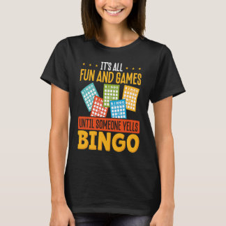 Camiseta Backprint It S All Fun And Games Until Someone Yel