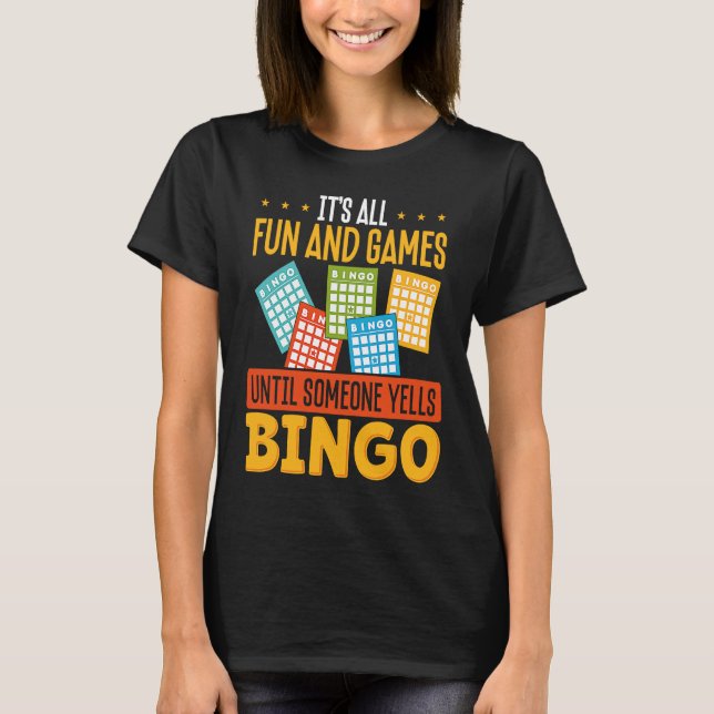 Camiseta Backprint It S All Fun And Games Until Someone Yel (Anverso)