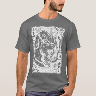 Camiseta Backprint japonés máscara de Oni Demon Bushido Mas