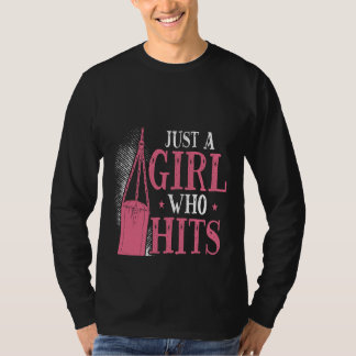 Camiseta Backprint Just A Girl Who Hits Things Woman Boxing