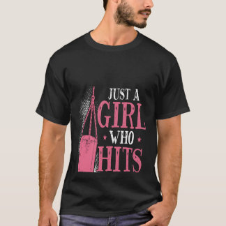 Camiseta Backprint Just A Girl Who Hits Things Woman Boxing