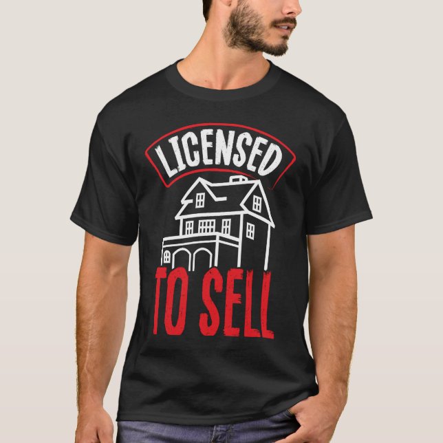 Camiseta Backprint Licensed To Sell Realtor (Anverso)