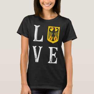Camiseta Backprint Love Germany hogar y la República Federa