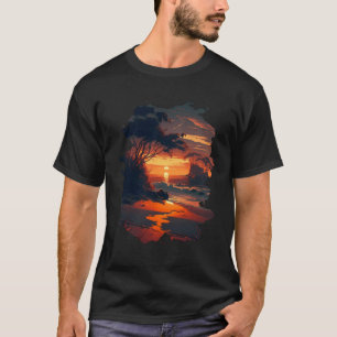 Camiseta Backprint Playa de ensueño tropical Relajación en
