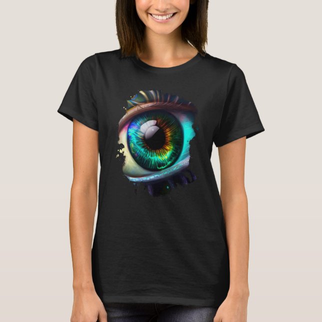 Camiseta Backprint rainbow eye the beauty in the dark (Anverso)