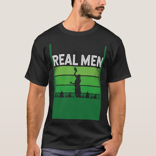 Camiseta Backprint Real Men Chase Plastic Ultimate Frisbee (Anverso)