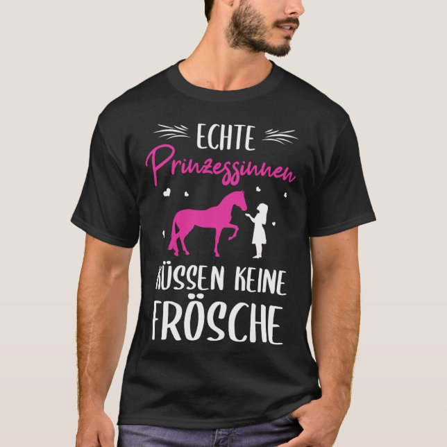 Camiseta Backprint Real Princess Kissing No Frogs Horse (Anverso)