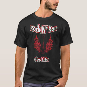 Camiseta Backprint Rock N´Roll Por Vida Rockabilly Vintage