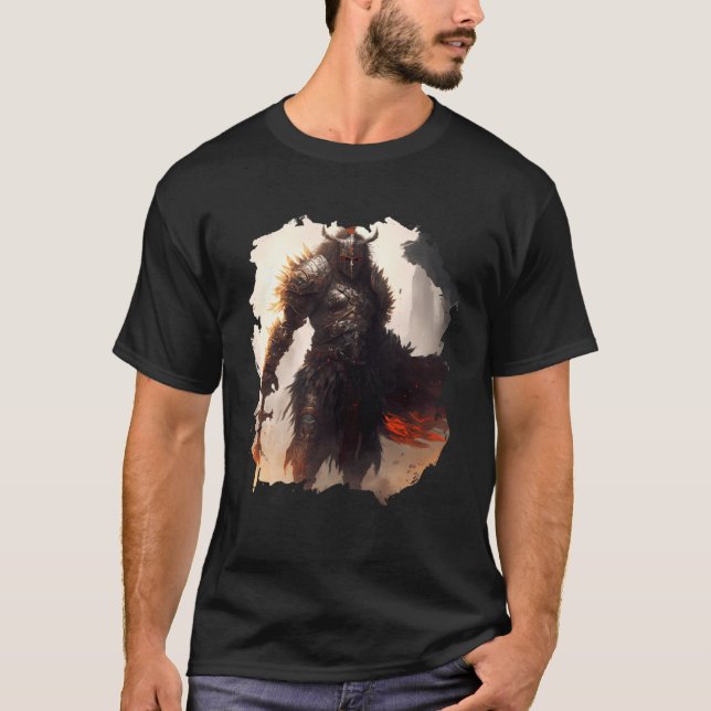 Camiseta Backprint The epic warrior bravery in the dark (Anverso)