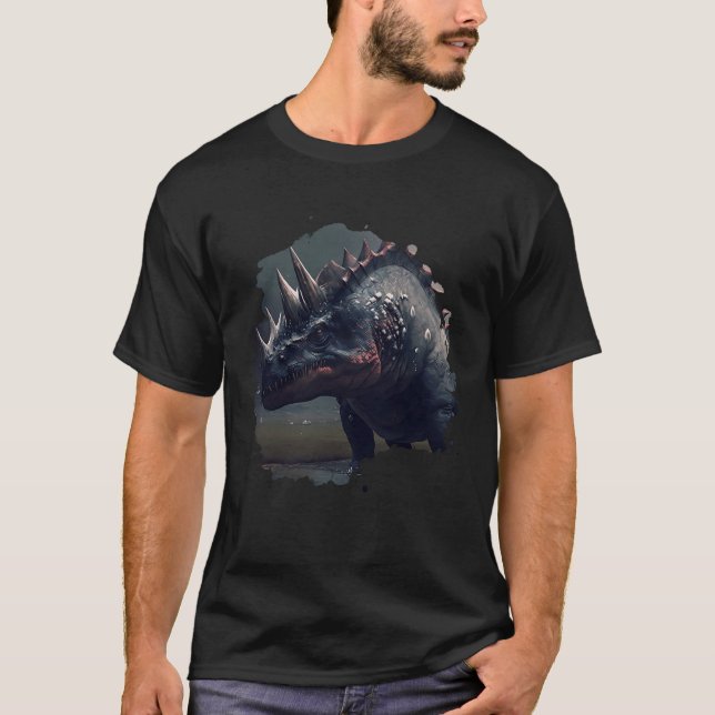 Camiseta Backprint The mystical dinosaur an epic fantasy ad (Anverso)