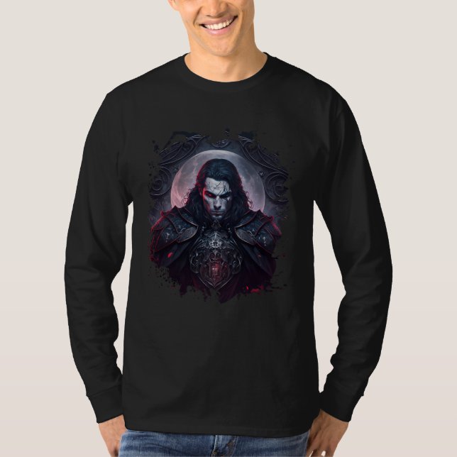 Camiseta Backprint The vampire a mystery from the fantasy u (Anverso)