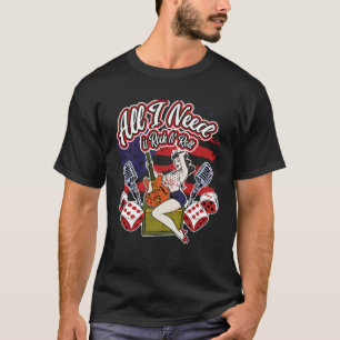 Camiseta Backprint Todo lo que necesito es rock N´Roll Vint