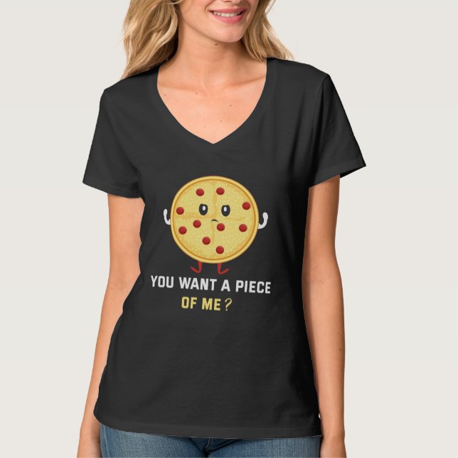 Camiseta Backprint You want a peace of me Pizza (Anverso)