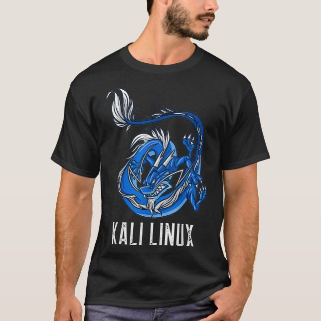 Camiseta Backtrack Kali Linu design with Dragon (Anverso)