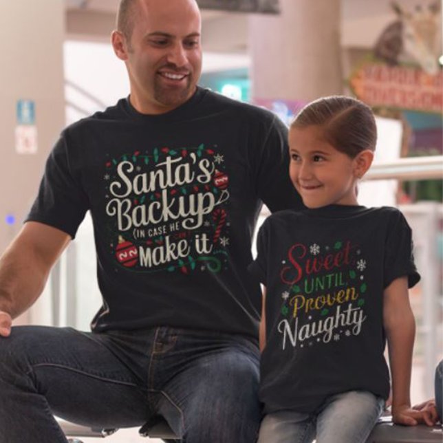 Camiseta Backup de Santa | Funny Family Navidades Tees (Subido por el creador)
